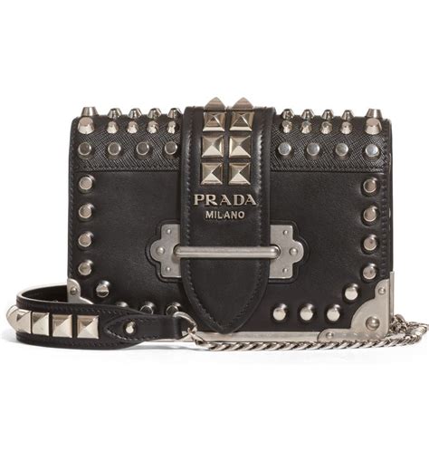 cahier studded leather crossbody bag prada|prada cahier leather.